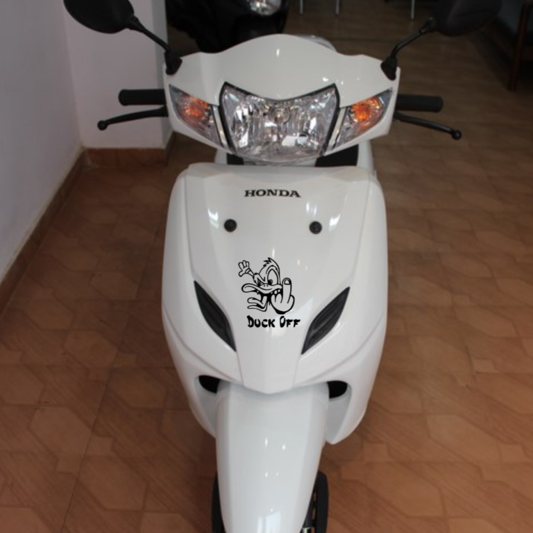 White activa modified stickering