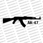 AK47 Gun Sticker For Bike, Car, Logo, Tractor, Splendor